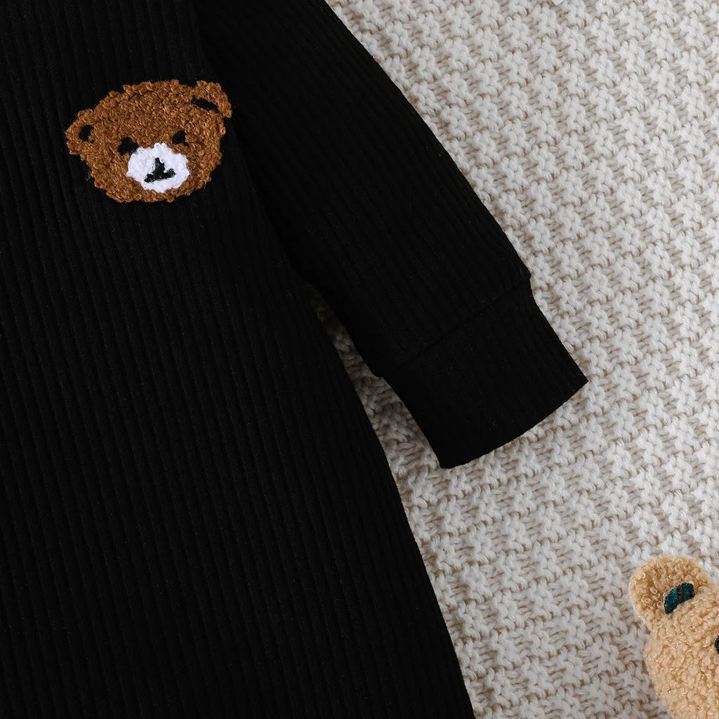 Newborn Baby Cartoon Bear Long Sleeve Onesies