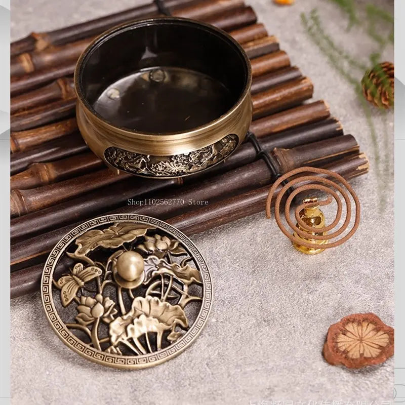 Pure Copper Antique Three-Legged Aromatherapy Stove