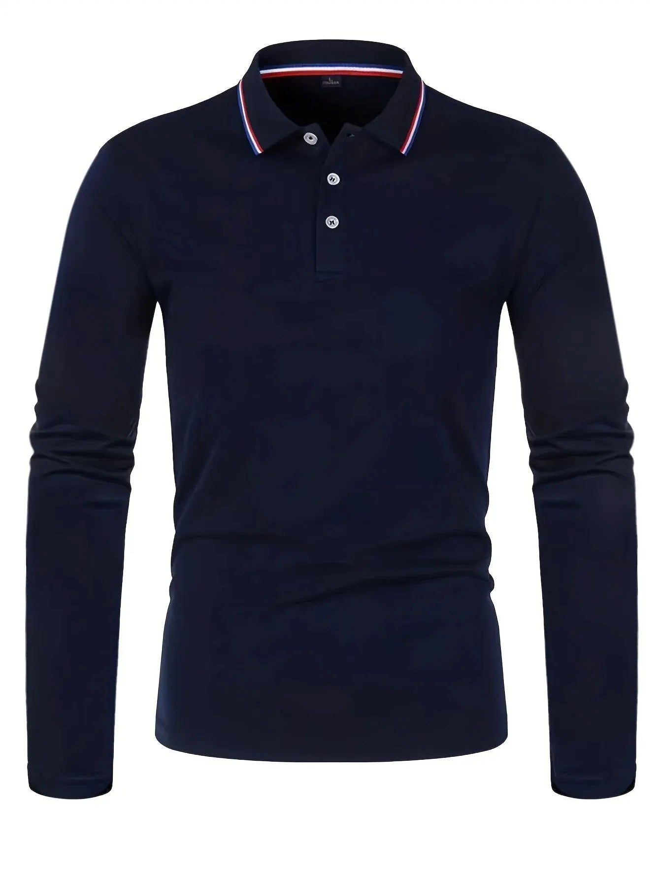 Men's Casual Long Sleeve Polo Shirt