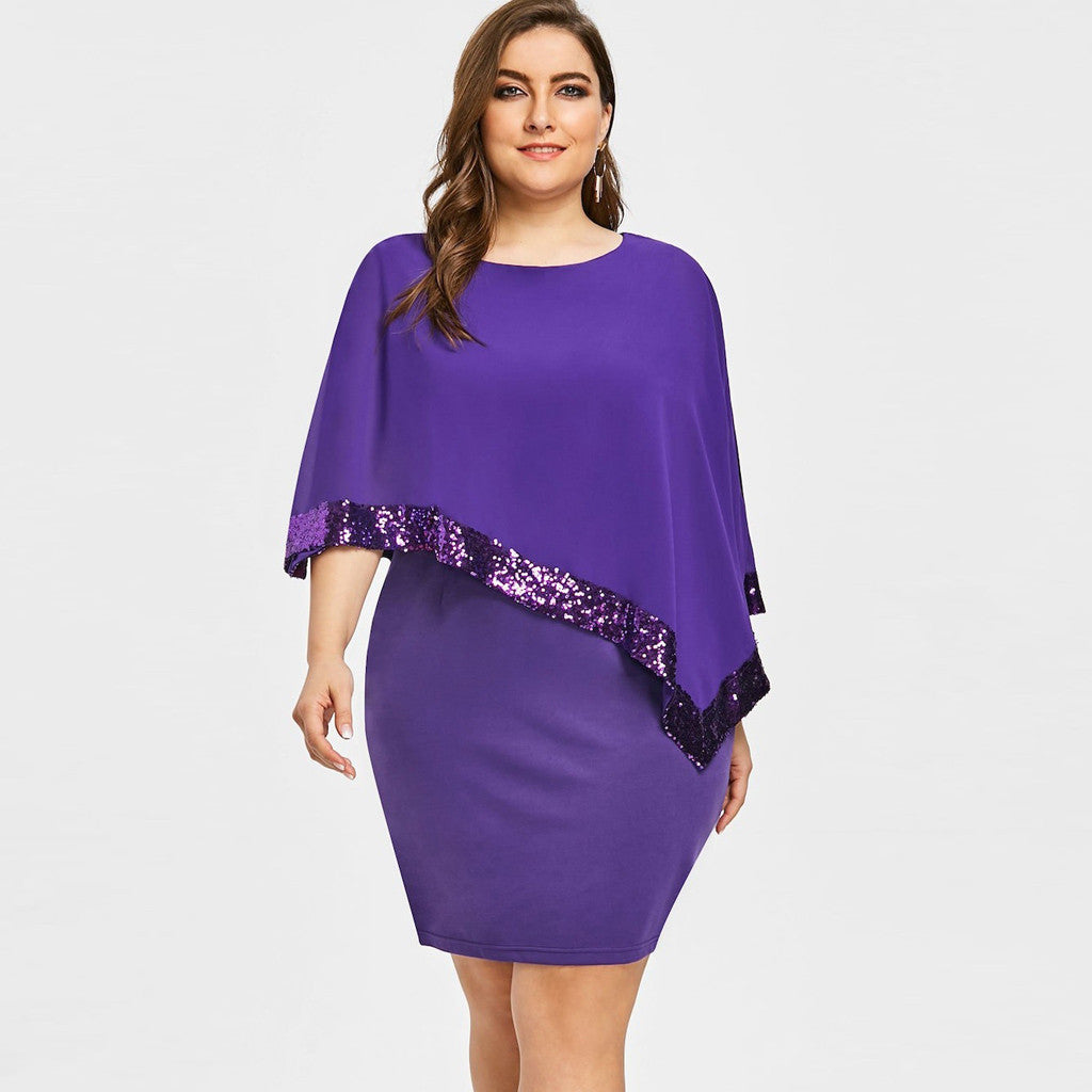 Elegant Sequined Plus Size Dresses