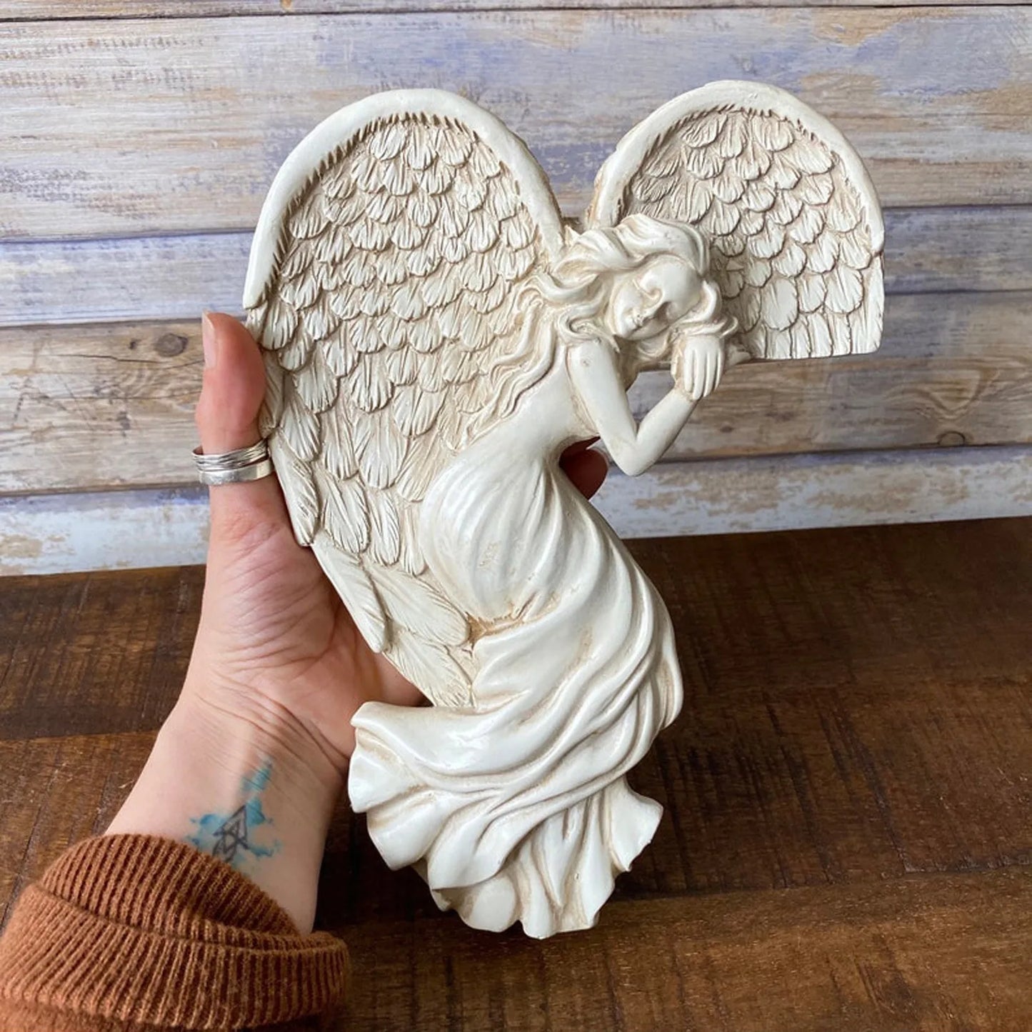 2PCS Resin Angel Door Frame Sculptures.