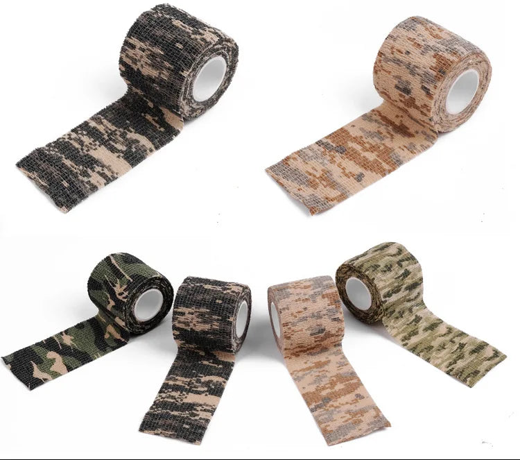 Camouflage Tape Wrap Military Army Hunting Self-Adhesive Protective Bandage