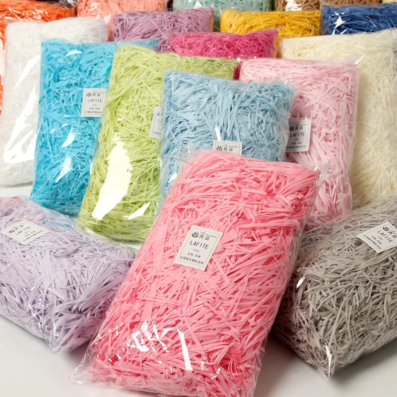 100g Colorful Shred Crinkle Paper Raffia: