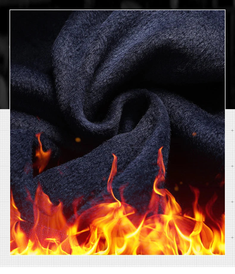 Men’s Plush Knitted Fake Two-Piece Sweater
