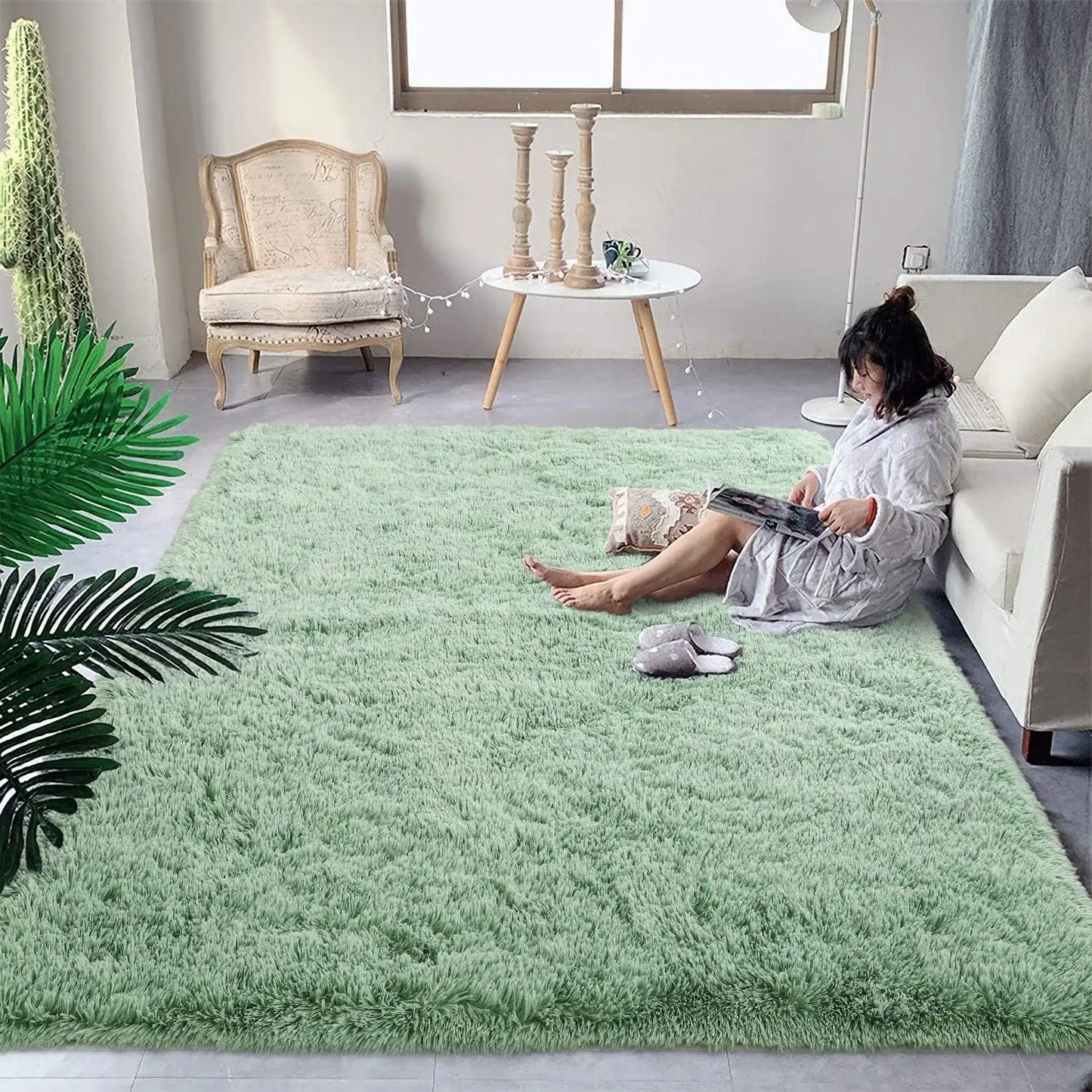 Fluffy Plush Soft Area Rug for Living Room & Kids' Rooms