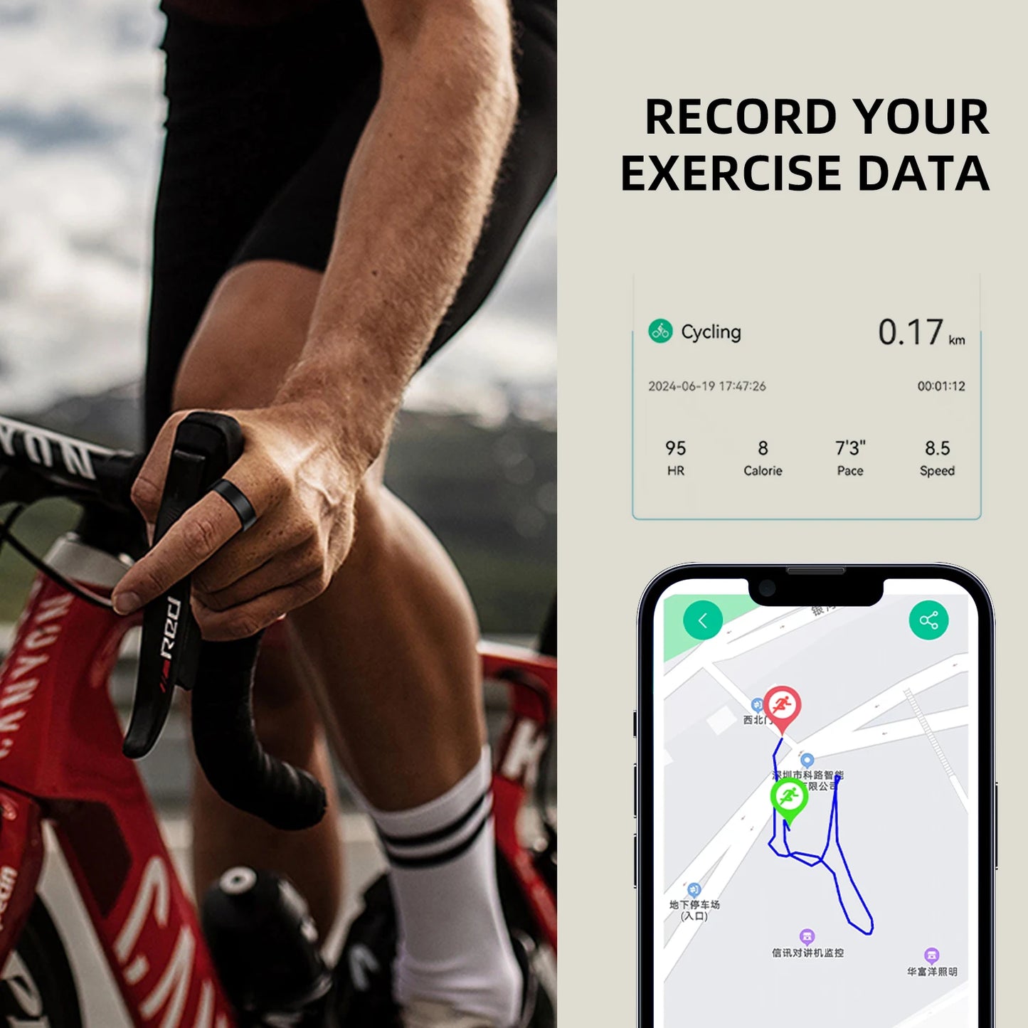 YERSIDA R11M Health Smart Ring W/ Charging Case