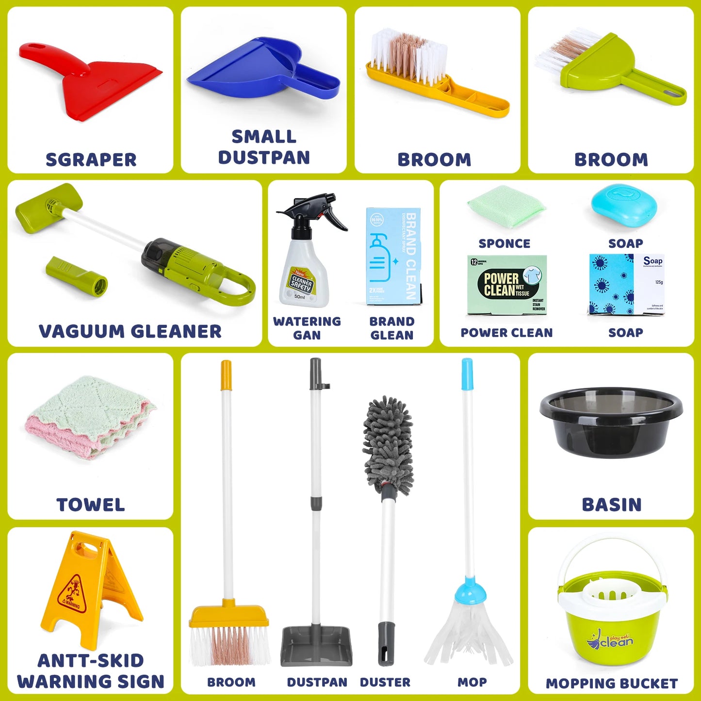 29 Pcs/Set Kids Play House Cleaning Toys