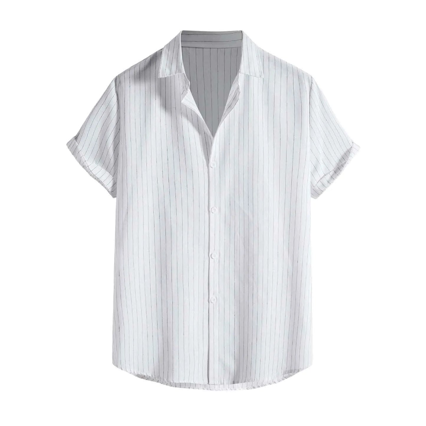 Men’s Casual Striped Short-Sleeved Shirt