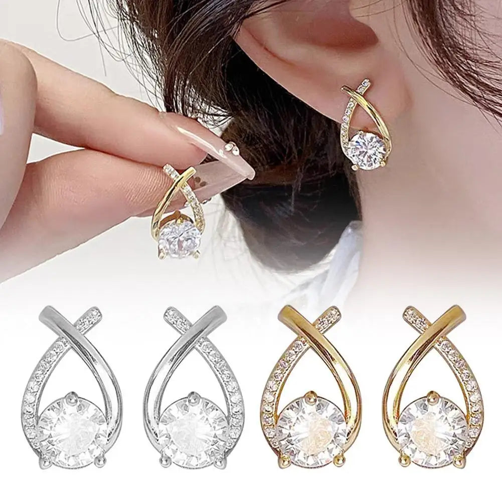 Fashion Cross Stud Earrings for Women & Girls