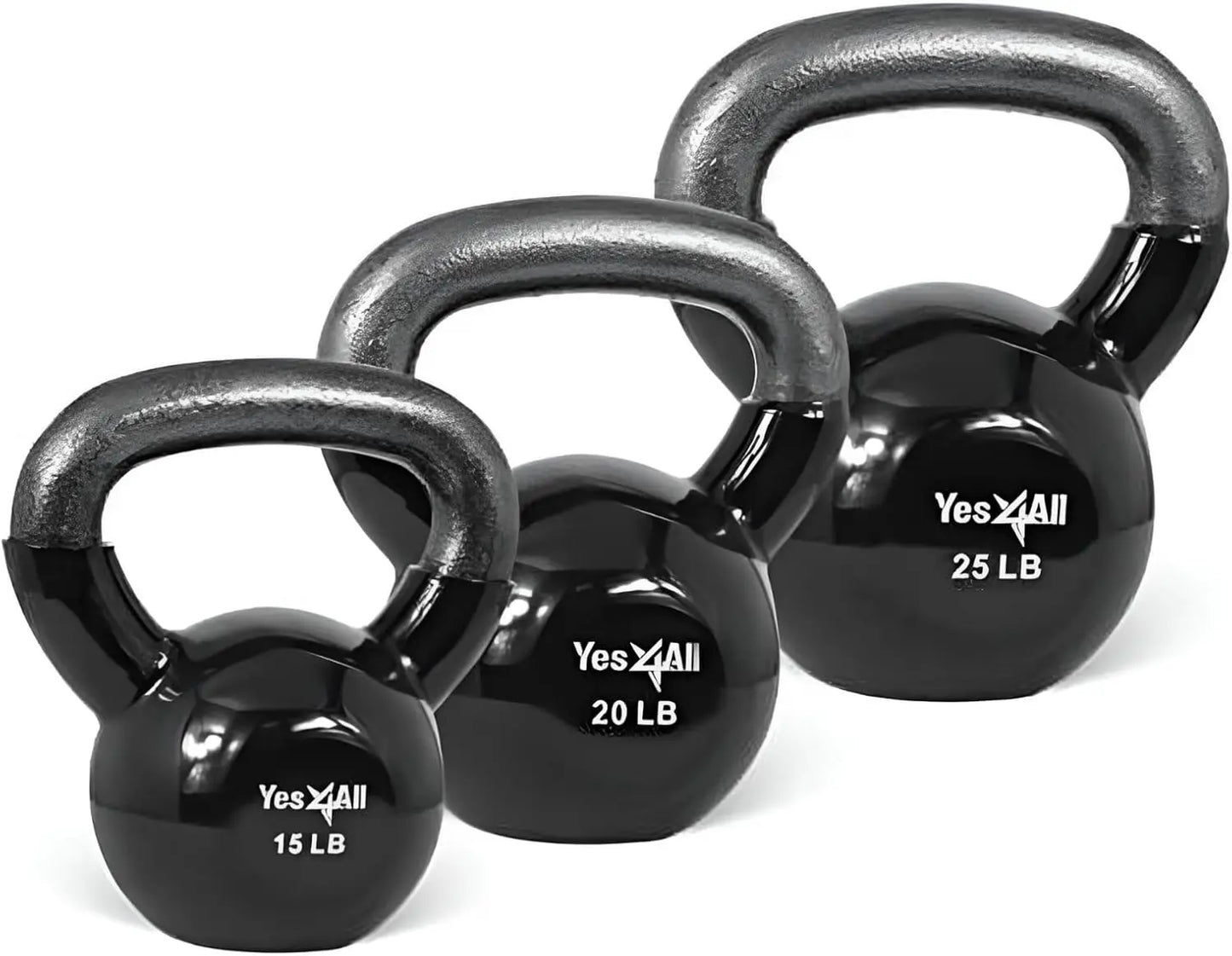 Vinyl Coated Kettlebell Set