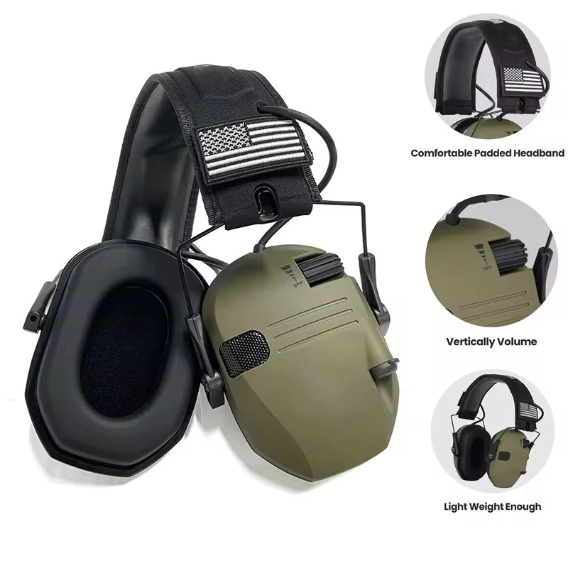 Earmuffs Active Headphones for Shooting – Electronic Hearing Protection & Noise Reduction for Hunting