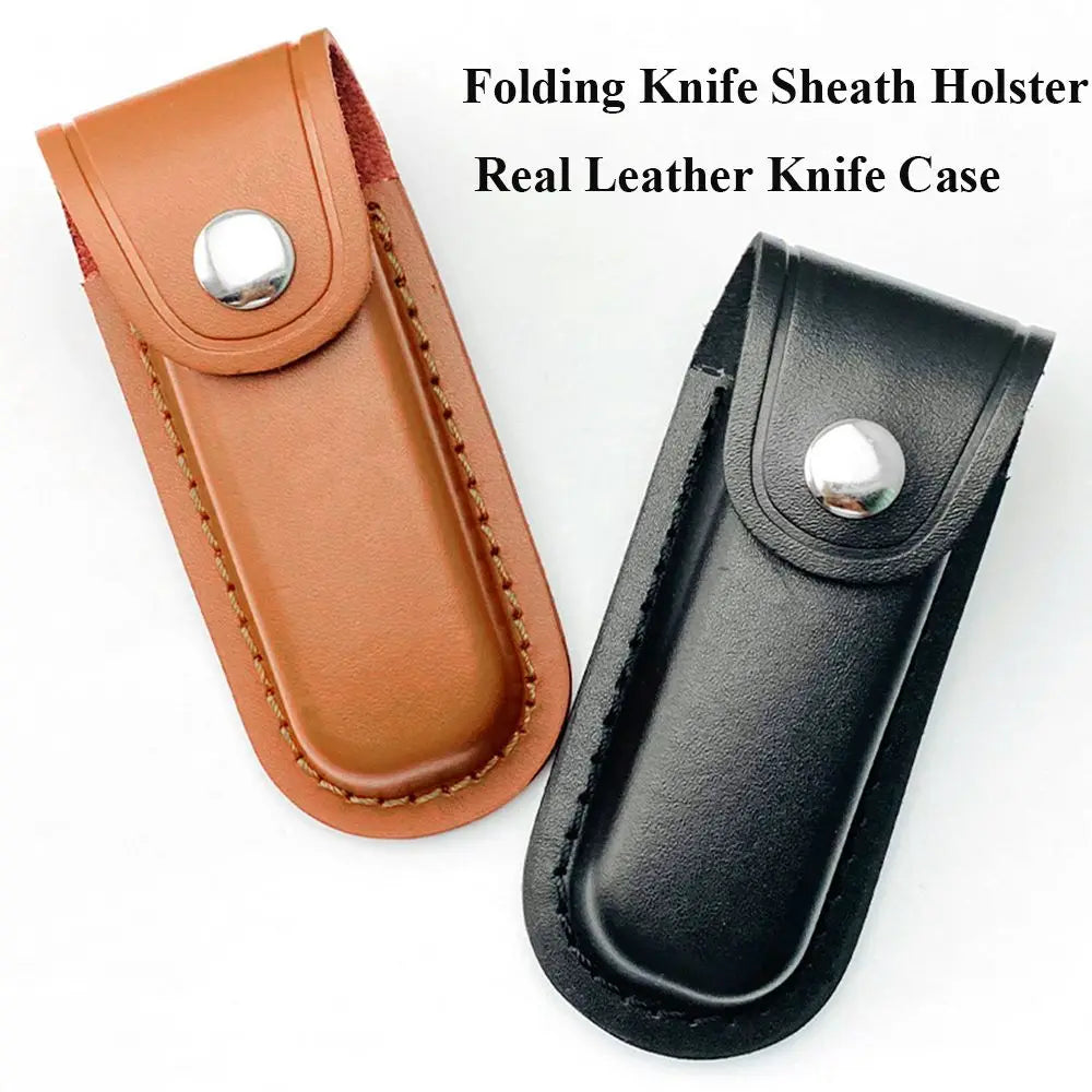 Brown Leather Sheath for Fold Knife, Flashlight, or Tools