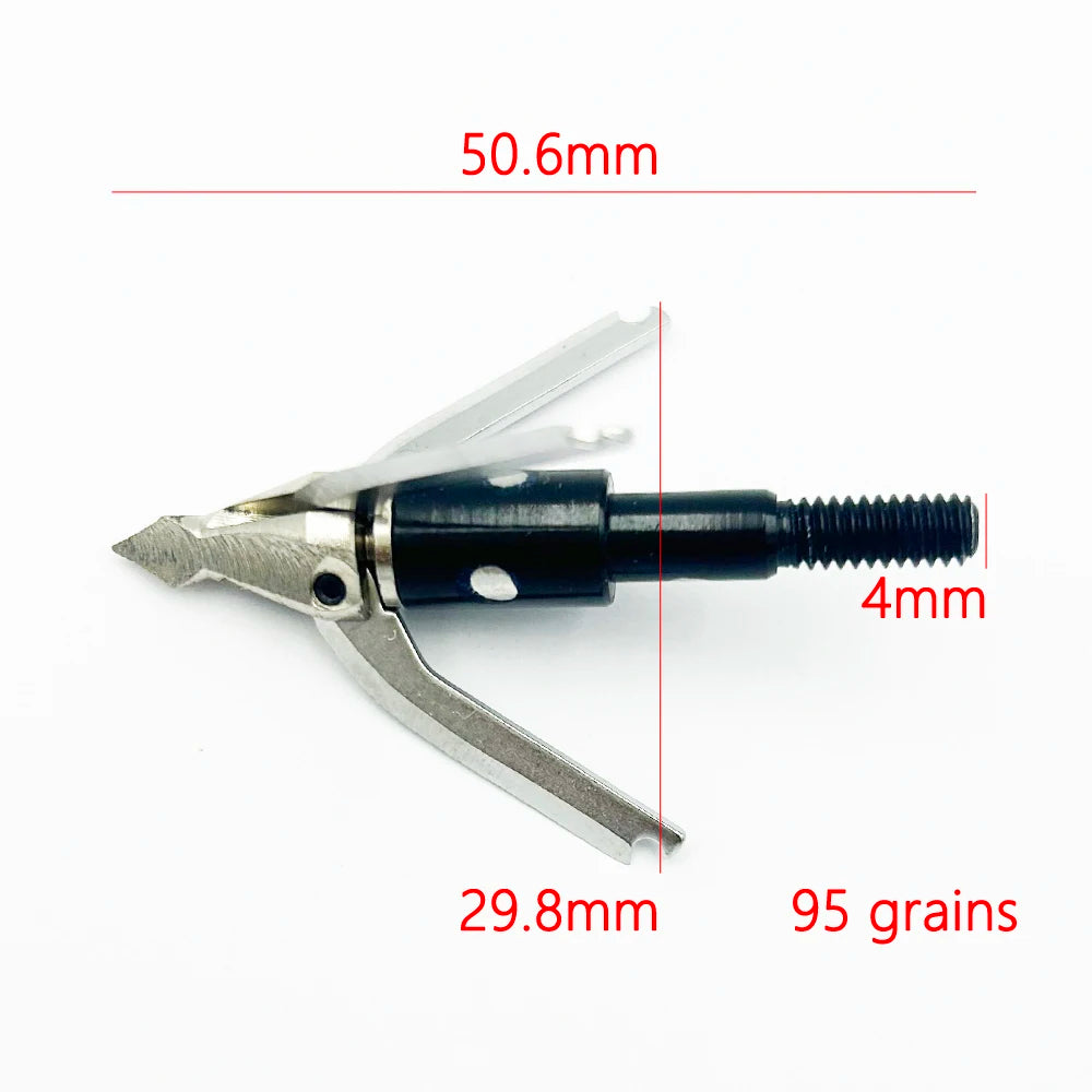 3pcs Arrow Broadheads – 100gn-160gn Tips for Compound, Recurve Bow & Crossbow Hunting