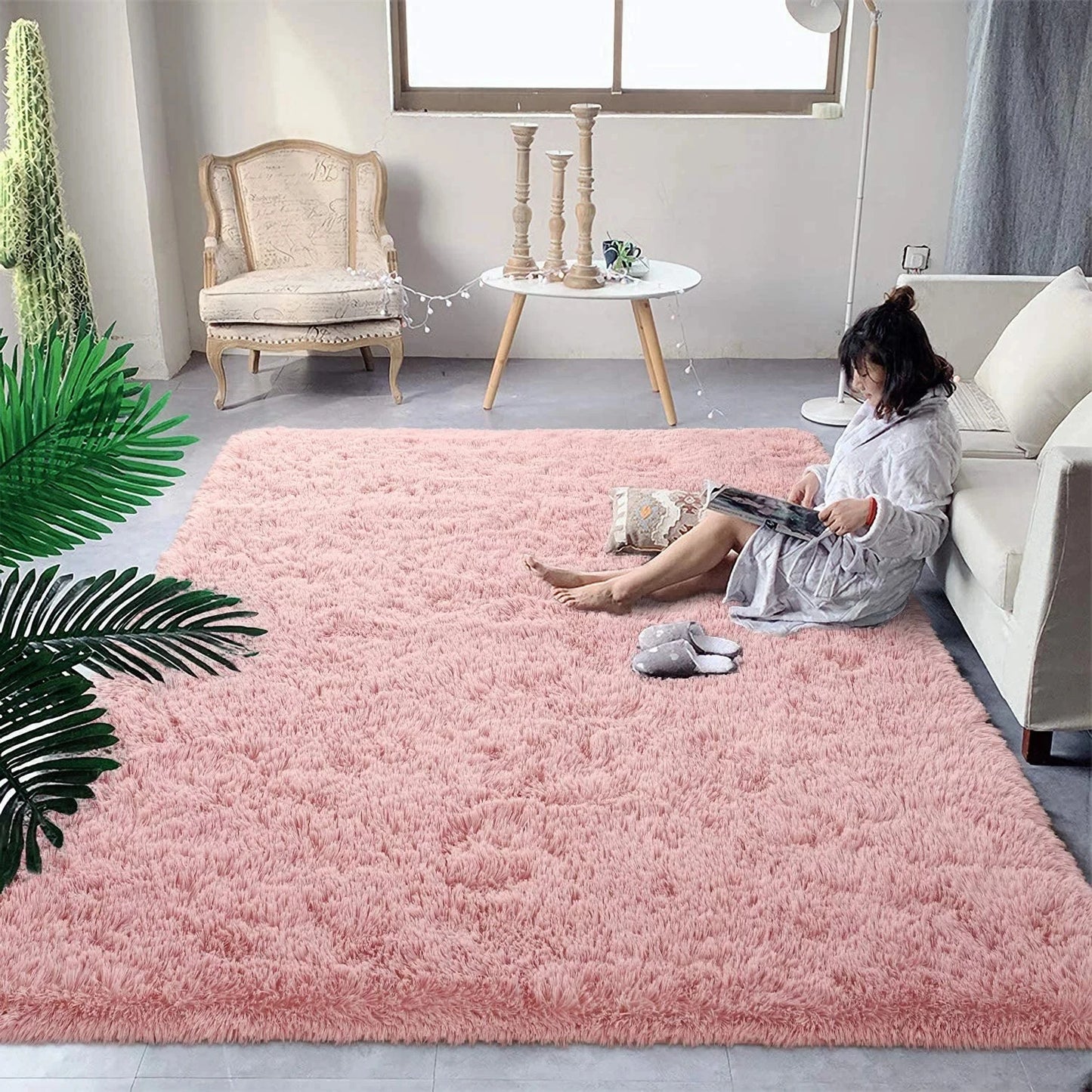 Fluffy Plush Soft Area Rug for Living Room & Kids' Rooms