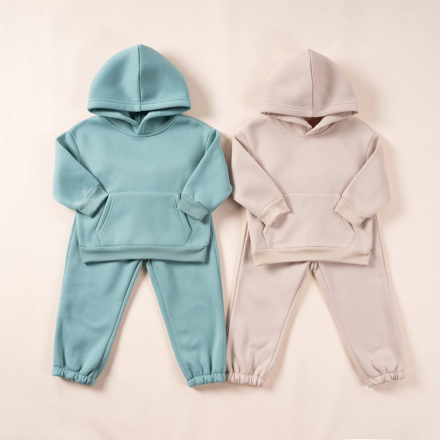 Winter Children Hooded Tracksuits Suits