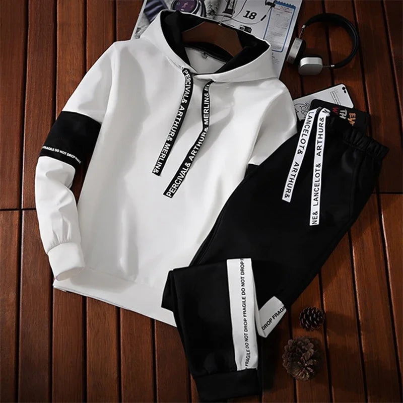 Men's Long Sleeve Casual Printed Hoodie