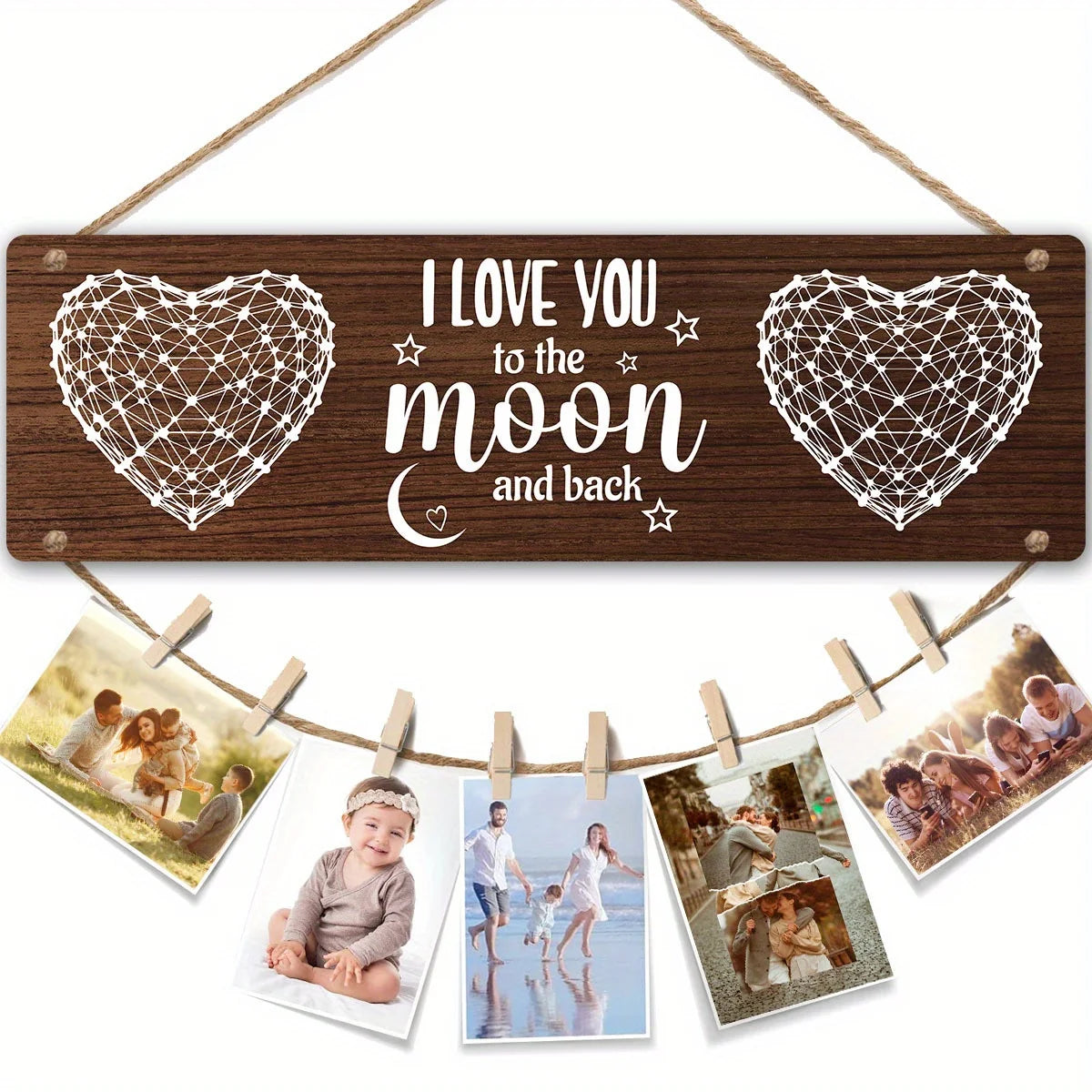 Romantic Wooden Plaque Picture Frame