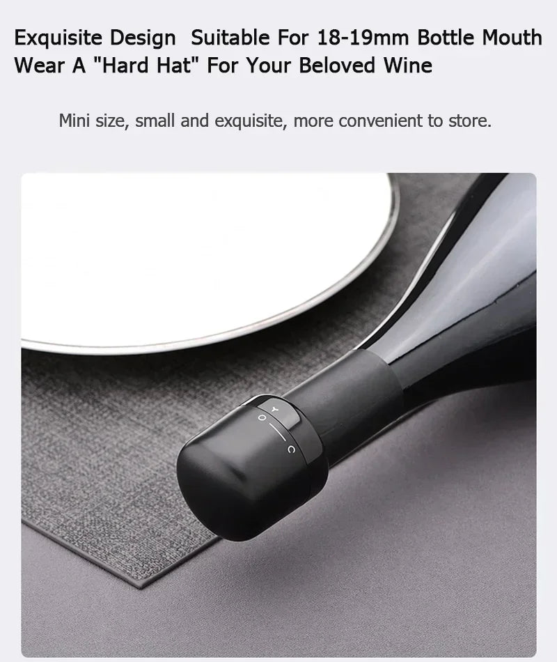 JJYY Vacuum Red Wine Champagne Bottle Stopper Set