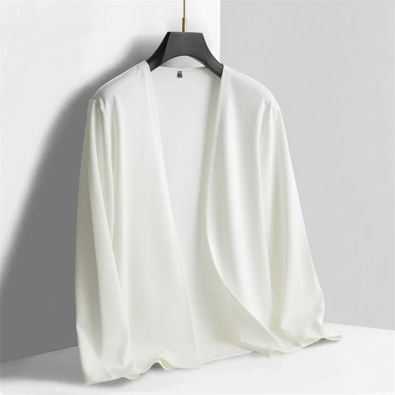 Men's Long Sleeved Cardigan Jacket