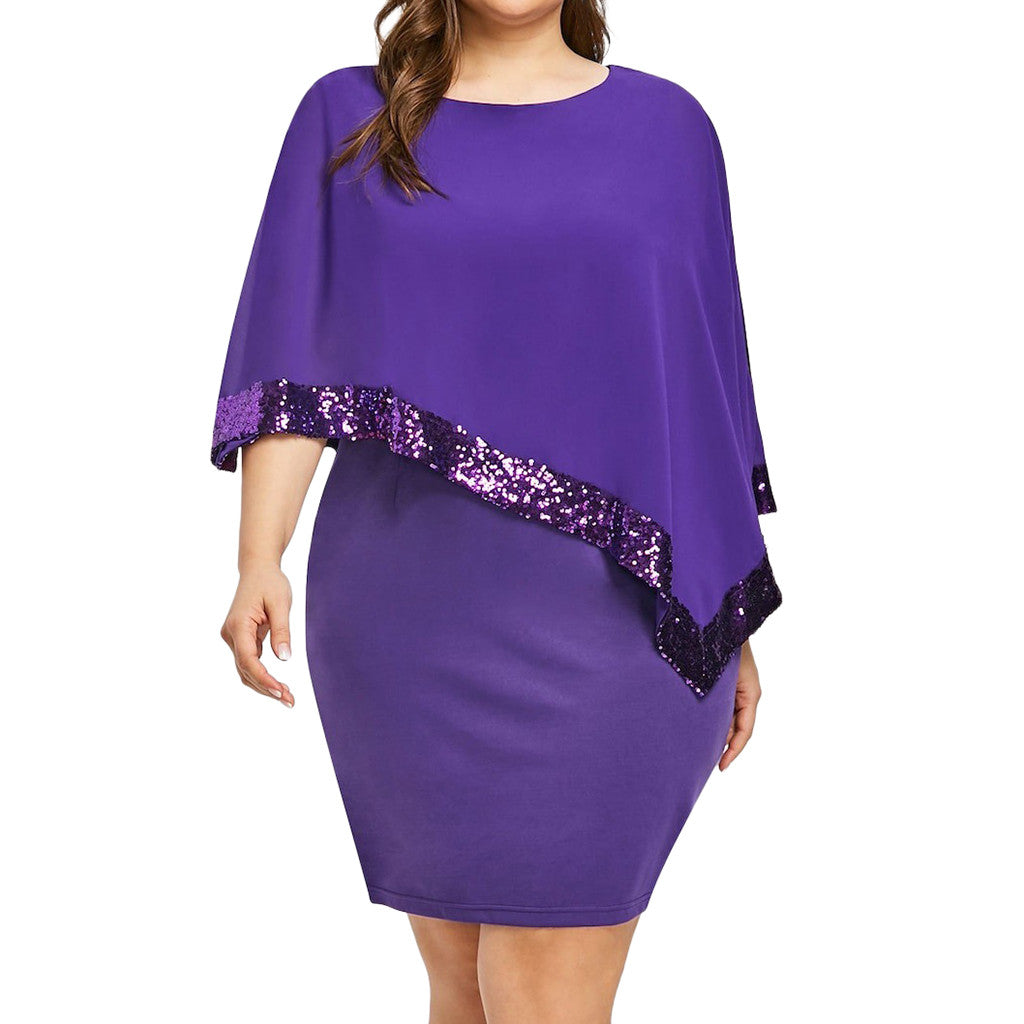 Elegant Sequined Plus Size Dresses