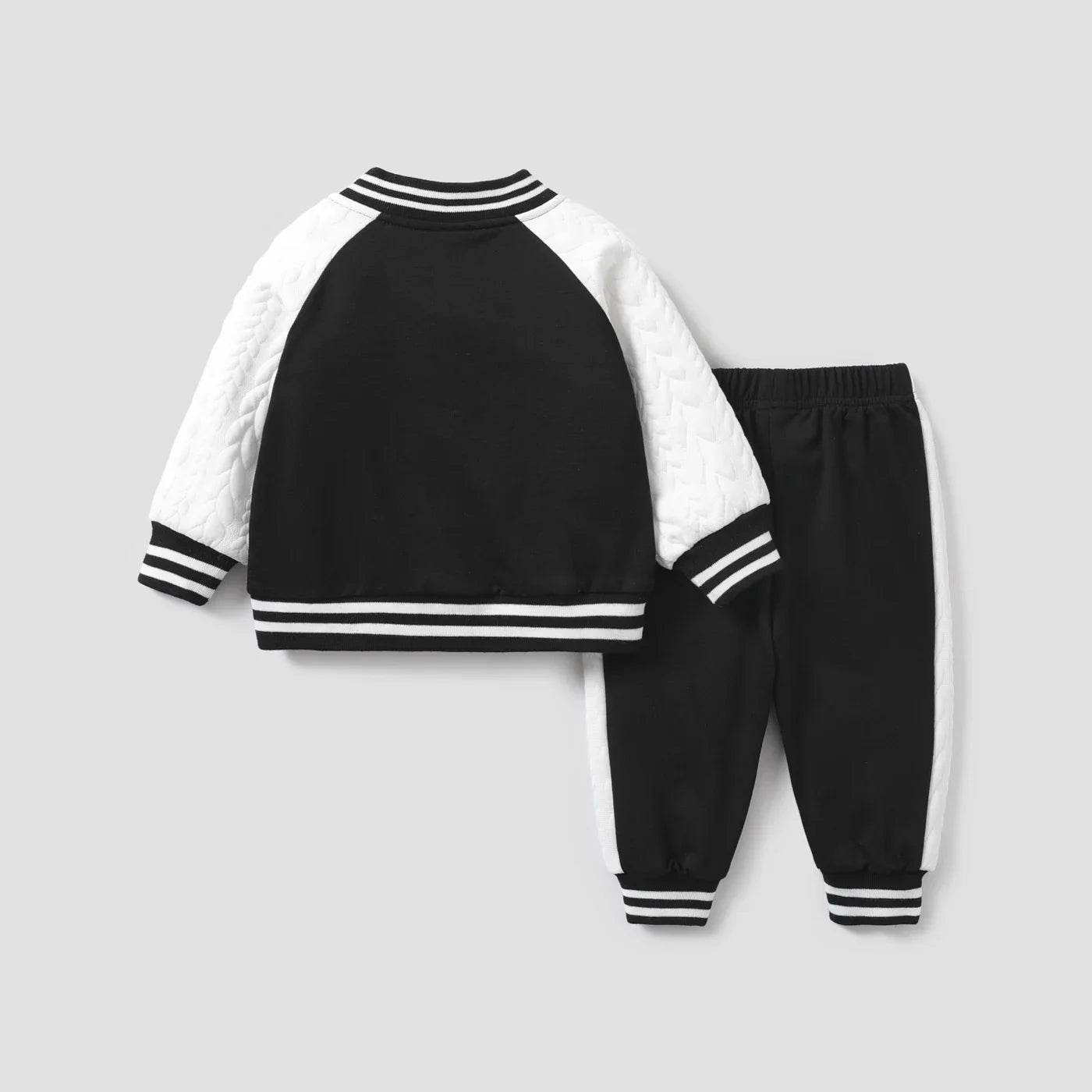 PatPat 2pcs Baby Boy Sporty Letter Long-Sleeve Set