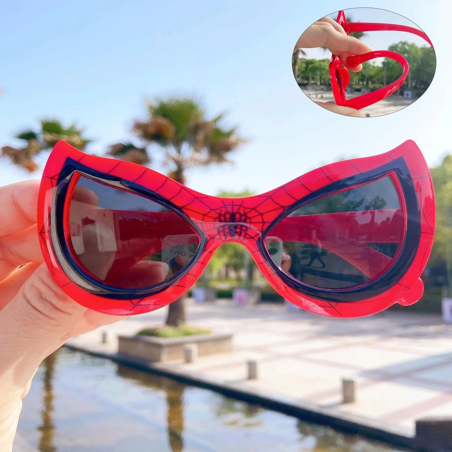 2024 Disney Spiderman Sunglasses Plastic Action Toys Figure Anime Spider Cartoon Fashion Sunglasses: