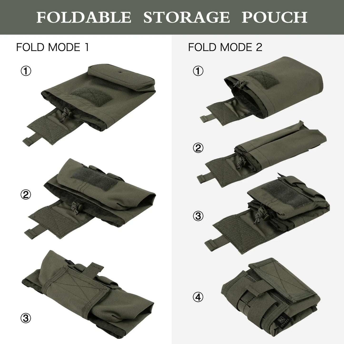 KRYDEX Tactical MOLLE Foldable Dump Pouch