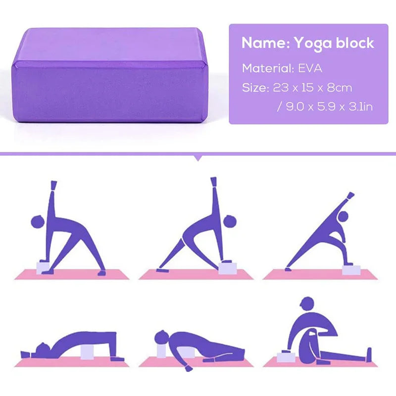 Yoga Equipment Set With Blocks Ball Stretching Strap