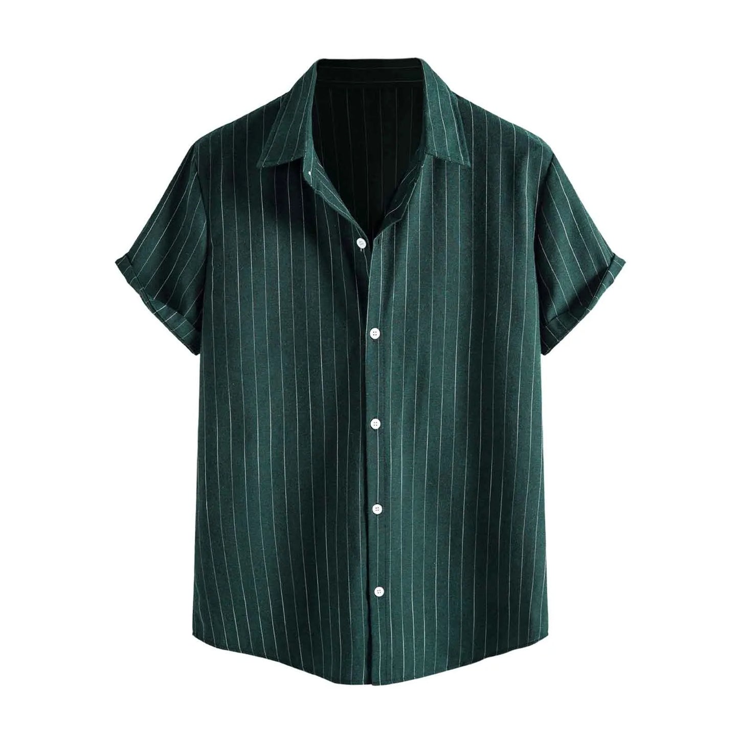 Men’s Casual Striped Short-Sleeved Shirt