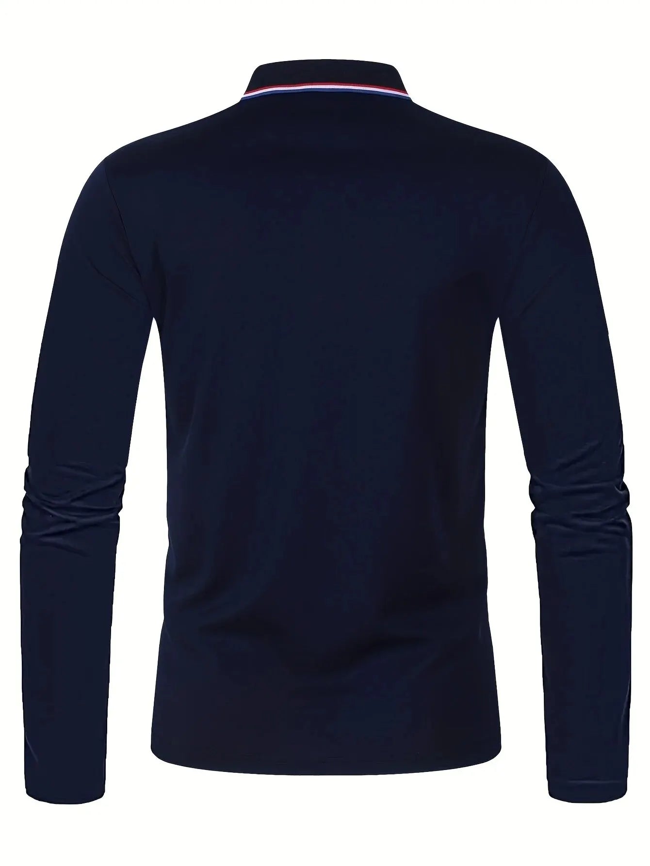 Men's Casual Long Sleeve Polo Shirt