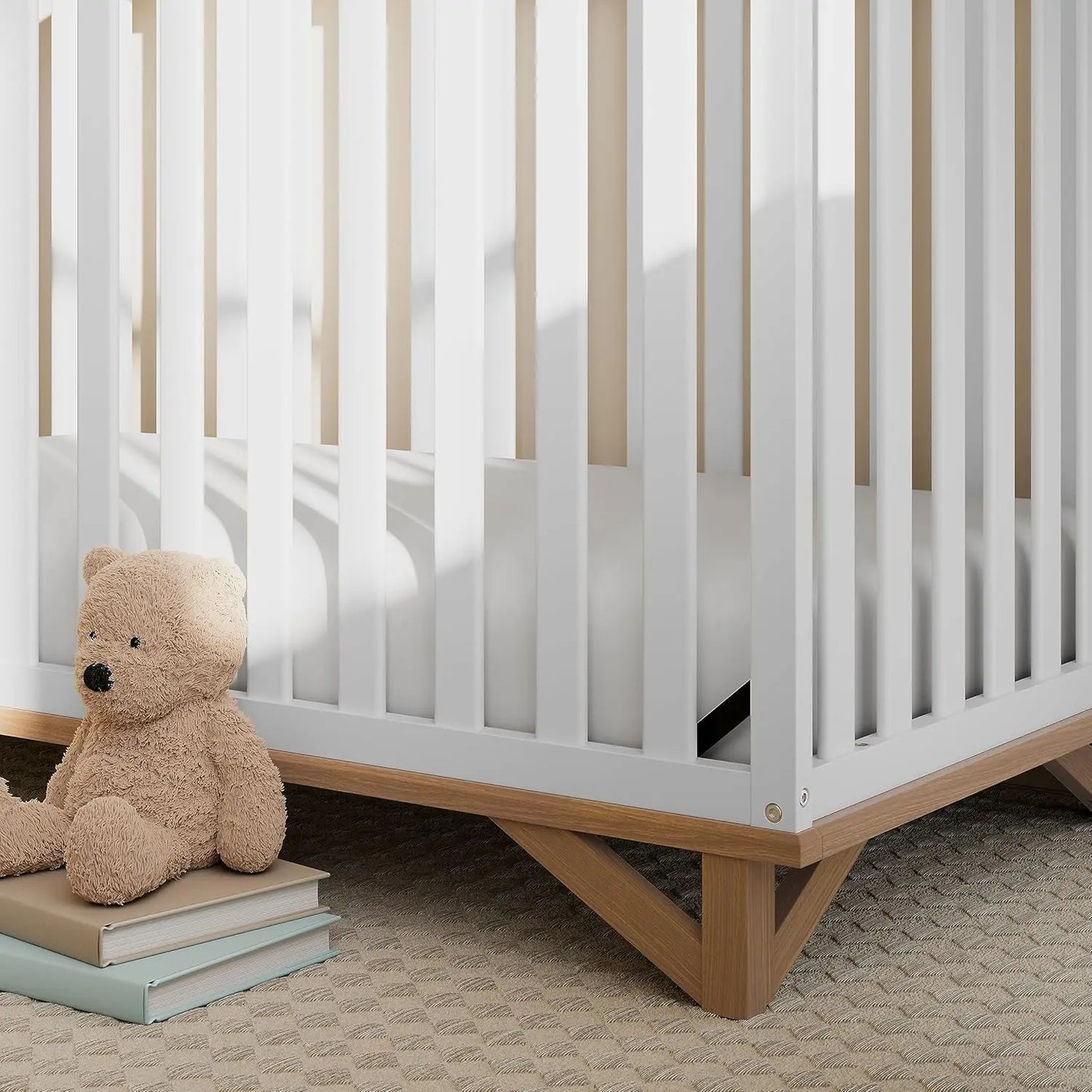 5-in-1 Convertible Crib (Black with Vintage Driftwood)