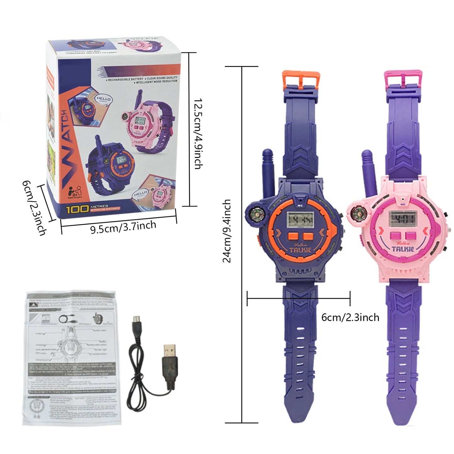 Kids Walkie Talkie Watch Style
