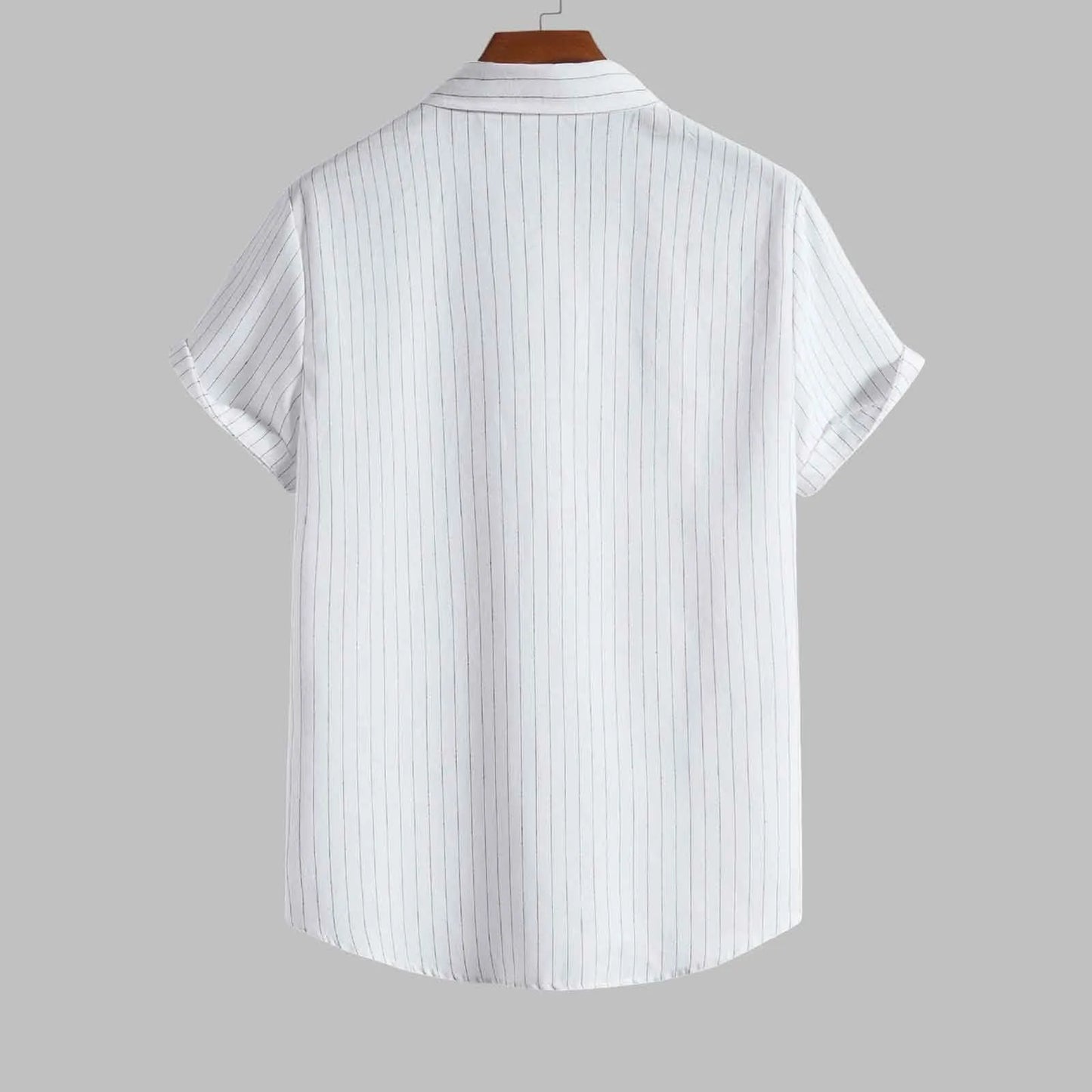 Men’s Casual Striped Short-Sleeved Shirt