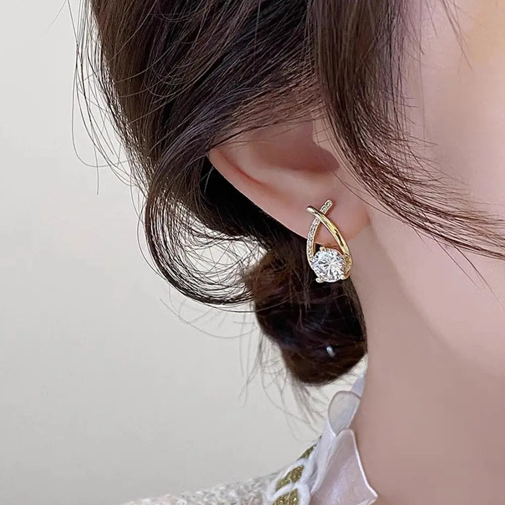 Fashion Cross Stud Earrings for Women & Girls