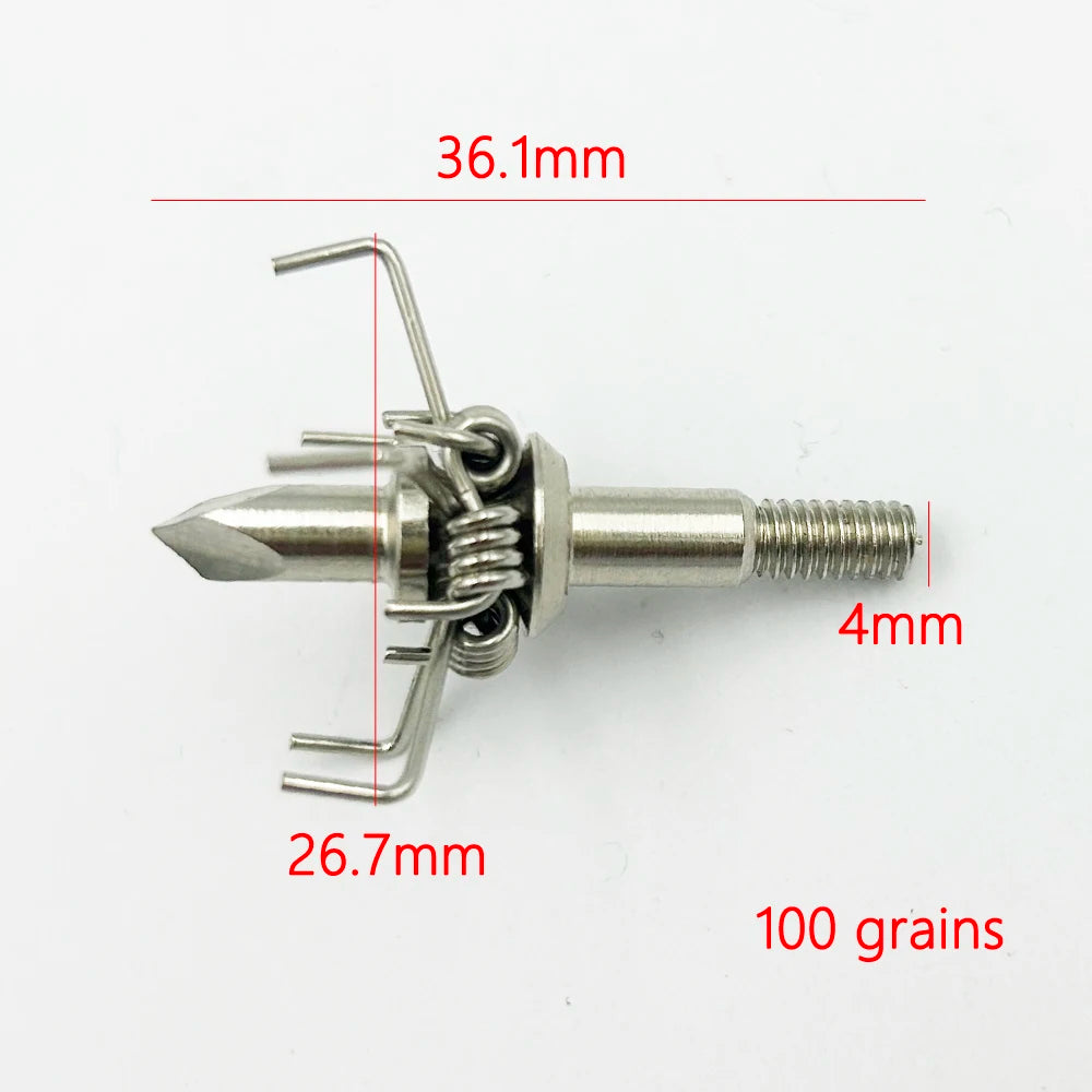 3pcs Arrow Broadheads – 100gn-160gn Tips for Compound, Recurve Bow & Crossbow Hunting