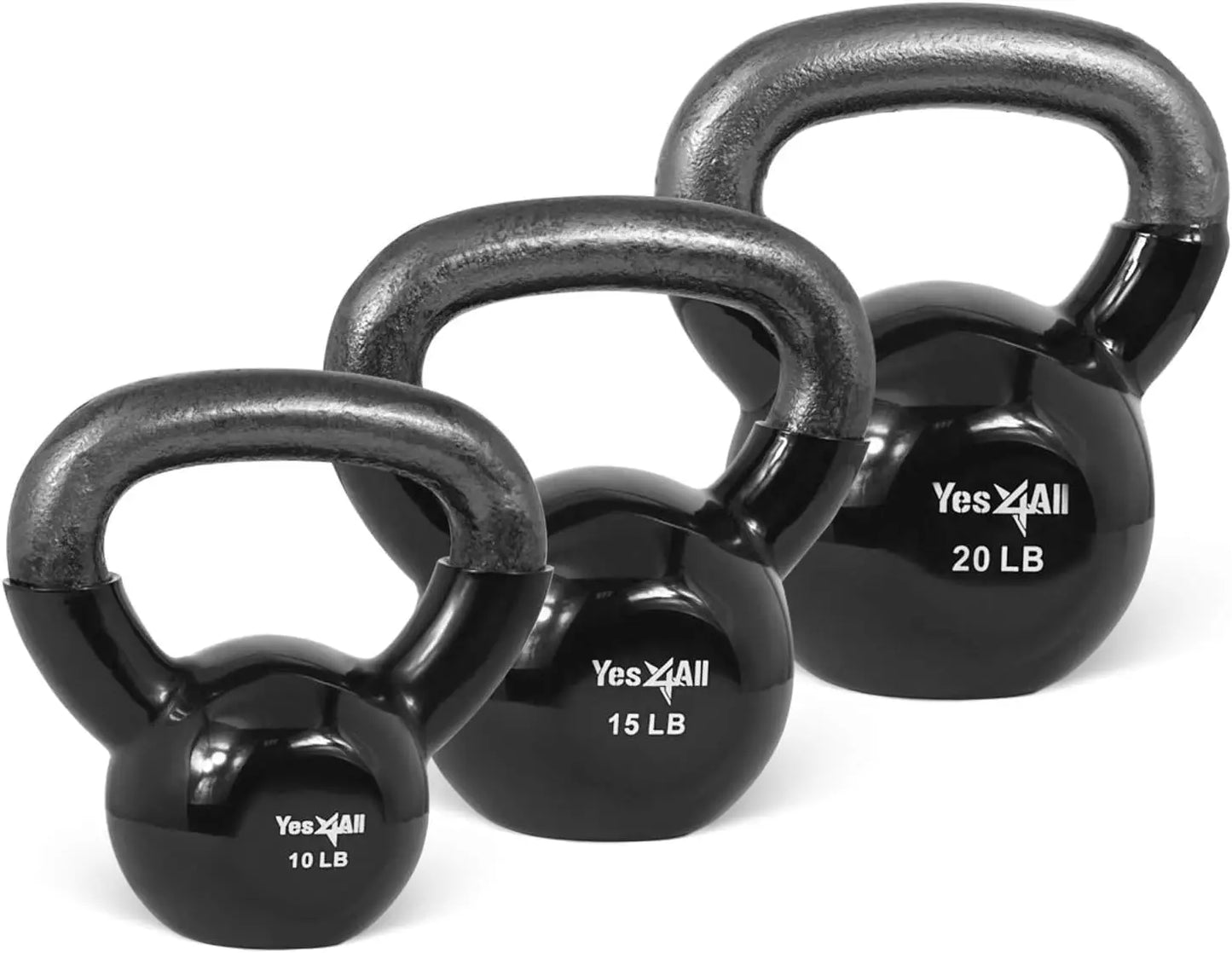 Vinyl Coated Kettlebell Set