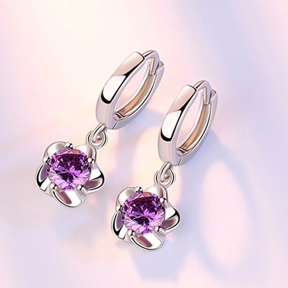 925 Sterling Silver Earrings Jewelry with High Quality Retro Simple Pattern