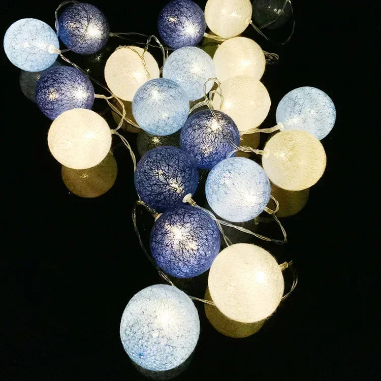 3M 20 LED Cotton Garland Balls Lights