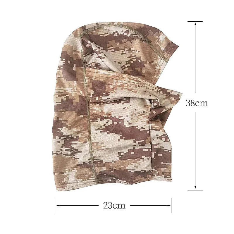 Balaclava Camouflage Full Face Mask – Multicam Neck Gaiter for Hunting, Cycling, and Wargames