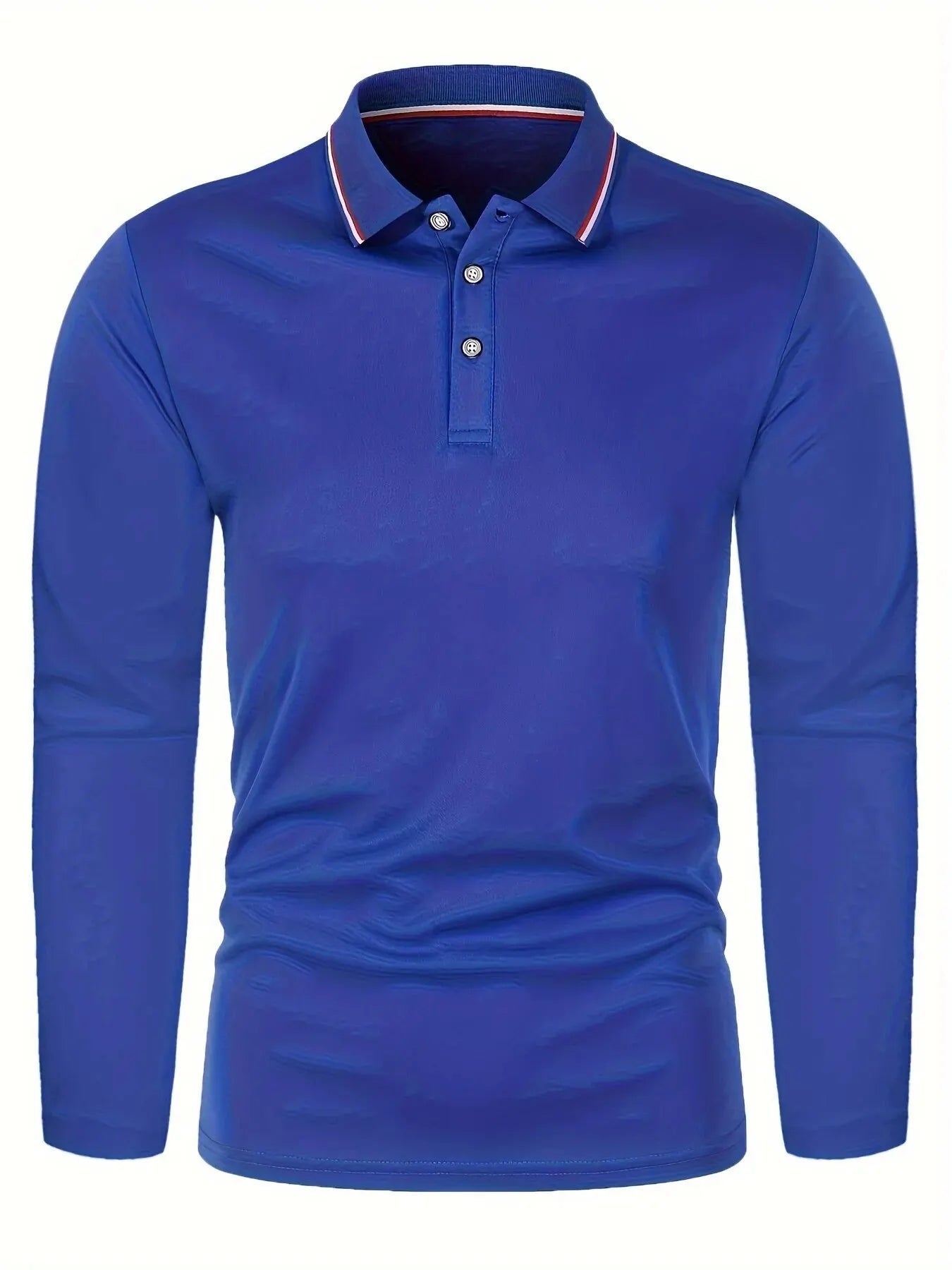Men's Casual Long Sleeve Polo Shirt
