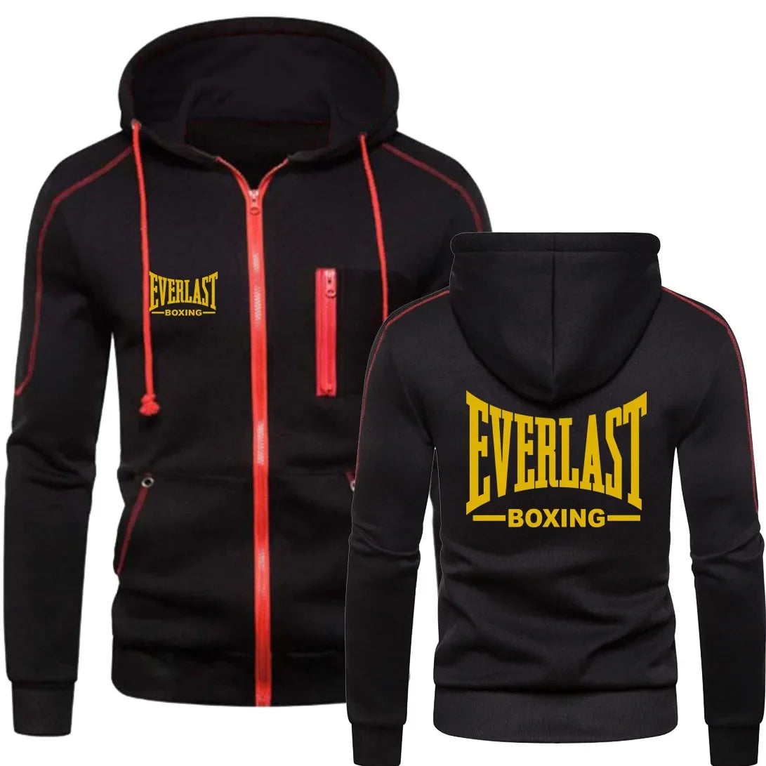 2024 EVERLAST Men’s Zipper Hoodie & Blazer Casual Warm Winter Sportswear Set