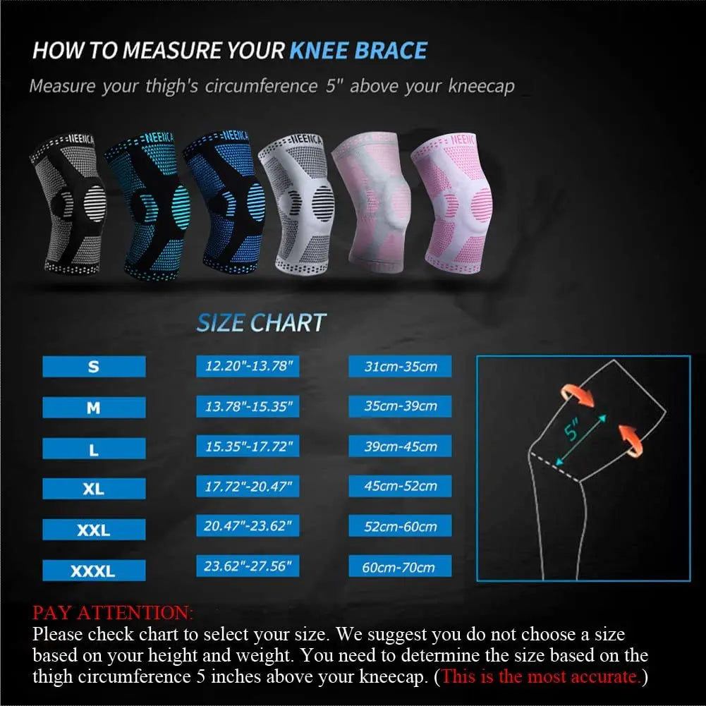 NEENCA Copper Knee Brace with Patella Gel Pad & Side Stabilizers