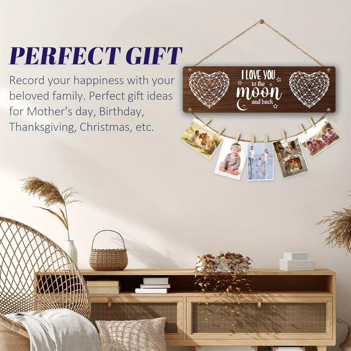 Romantic Wooden Plaque Picture Frame