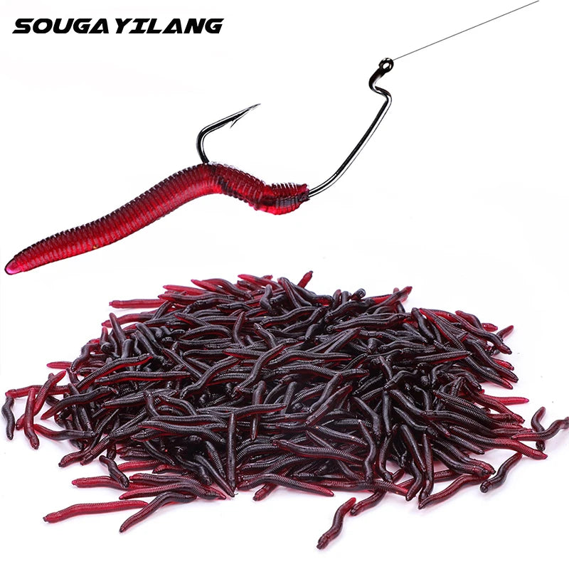 Sougayilang Soft Fishing Lures – 50-200pcs Simulation Worms