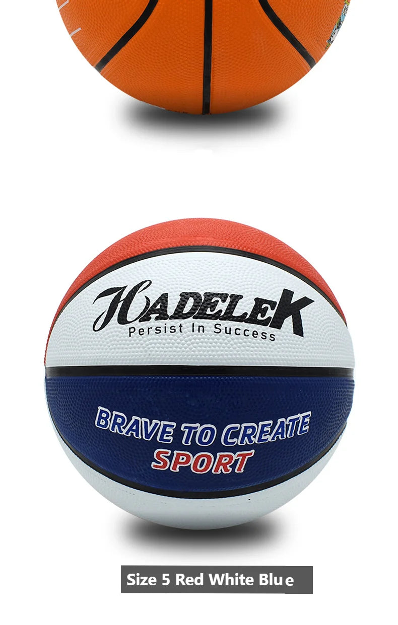 Size 7 Rubber Basketball – Wear-Resistant & High Elasticity