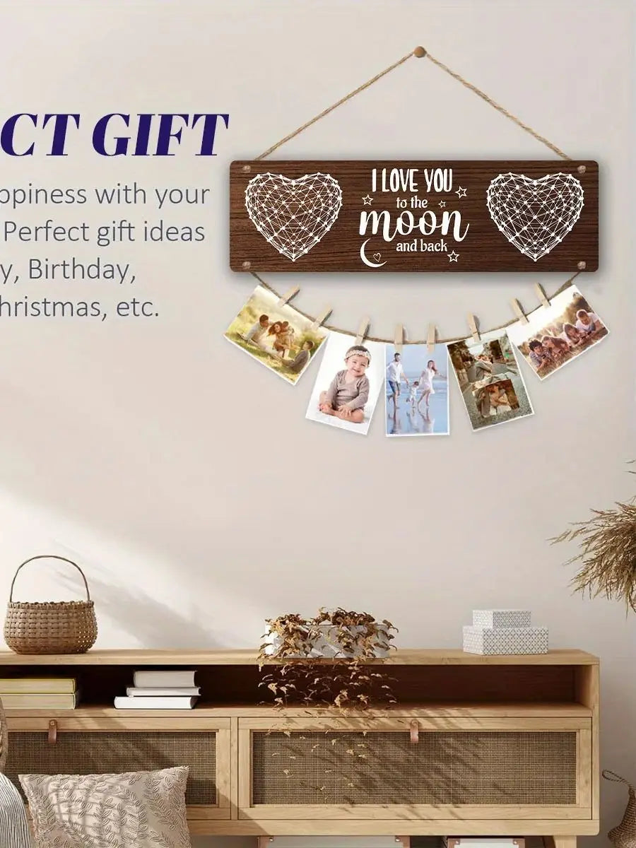 Romantic Wooden Plaque Picture Frame