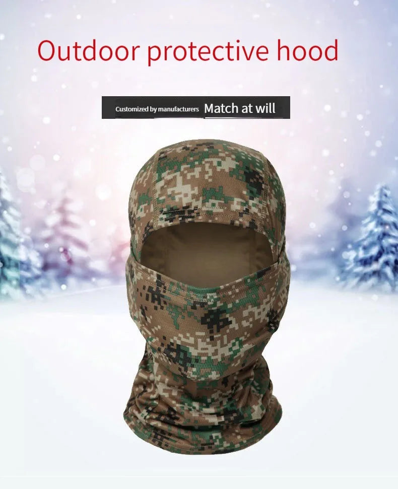 Balaclava Camouflage Full Face Mask – Multicam Neck Gaiter for Hunting, Cycling, and Wargames