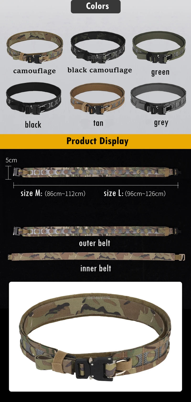 Enhance your tactical experience with the Tactical Combat Belt