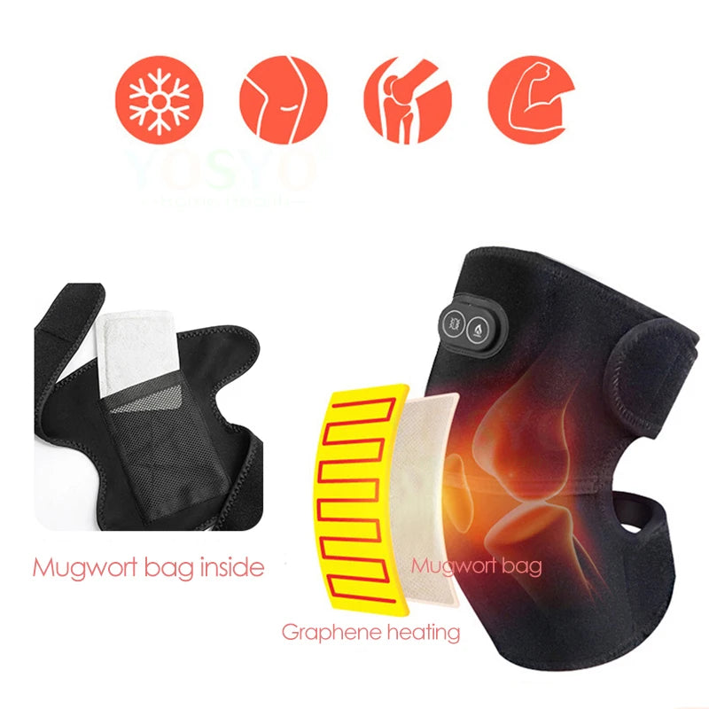 electric heated shoulder and knee brace: