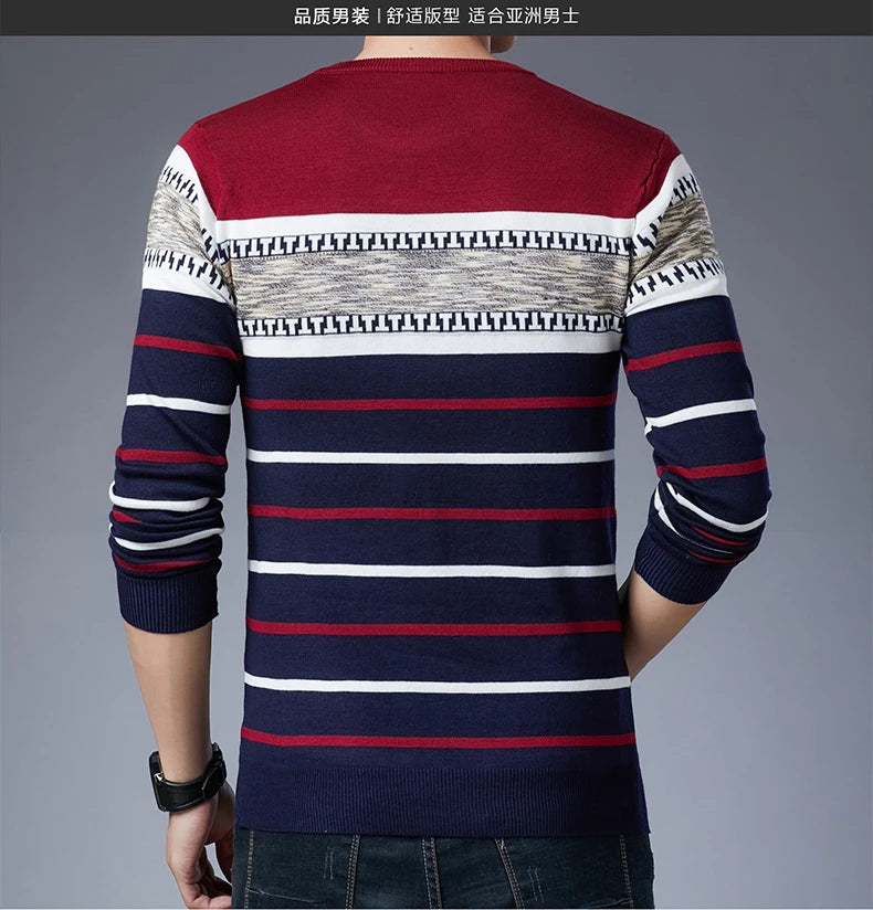 Men's Long-Sleeved Pullover Sweater